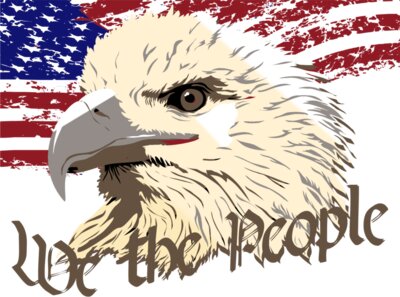 We The People _ Flag and Eagle head