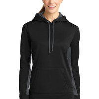 Ladies Sport Wick ® Fleece Colorblock Hooded Pullover